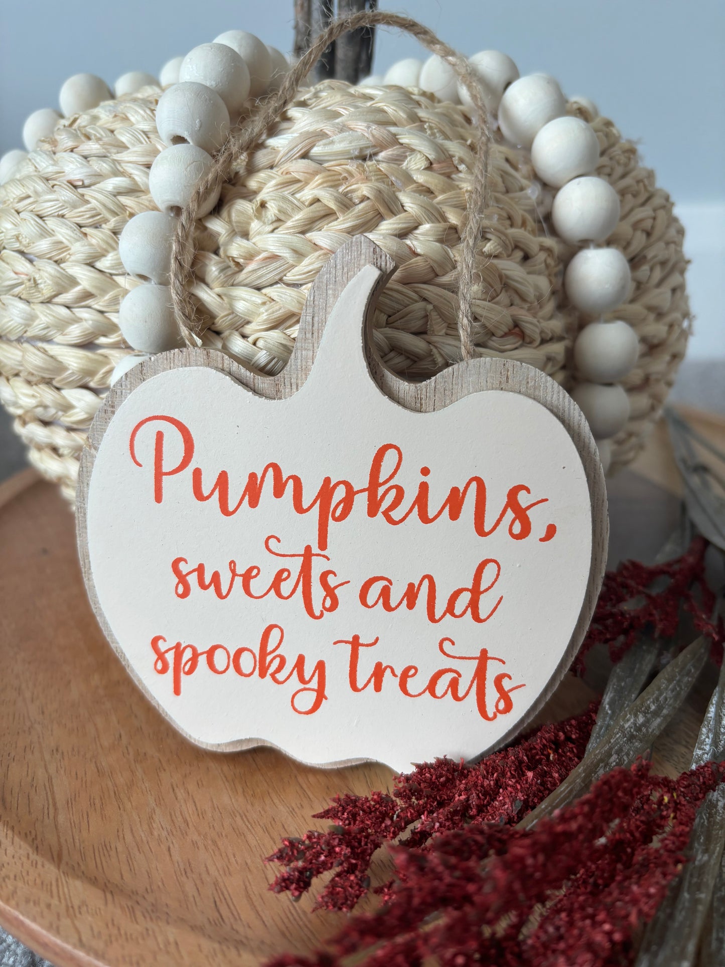 Hanging Pumpkin Sign